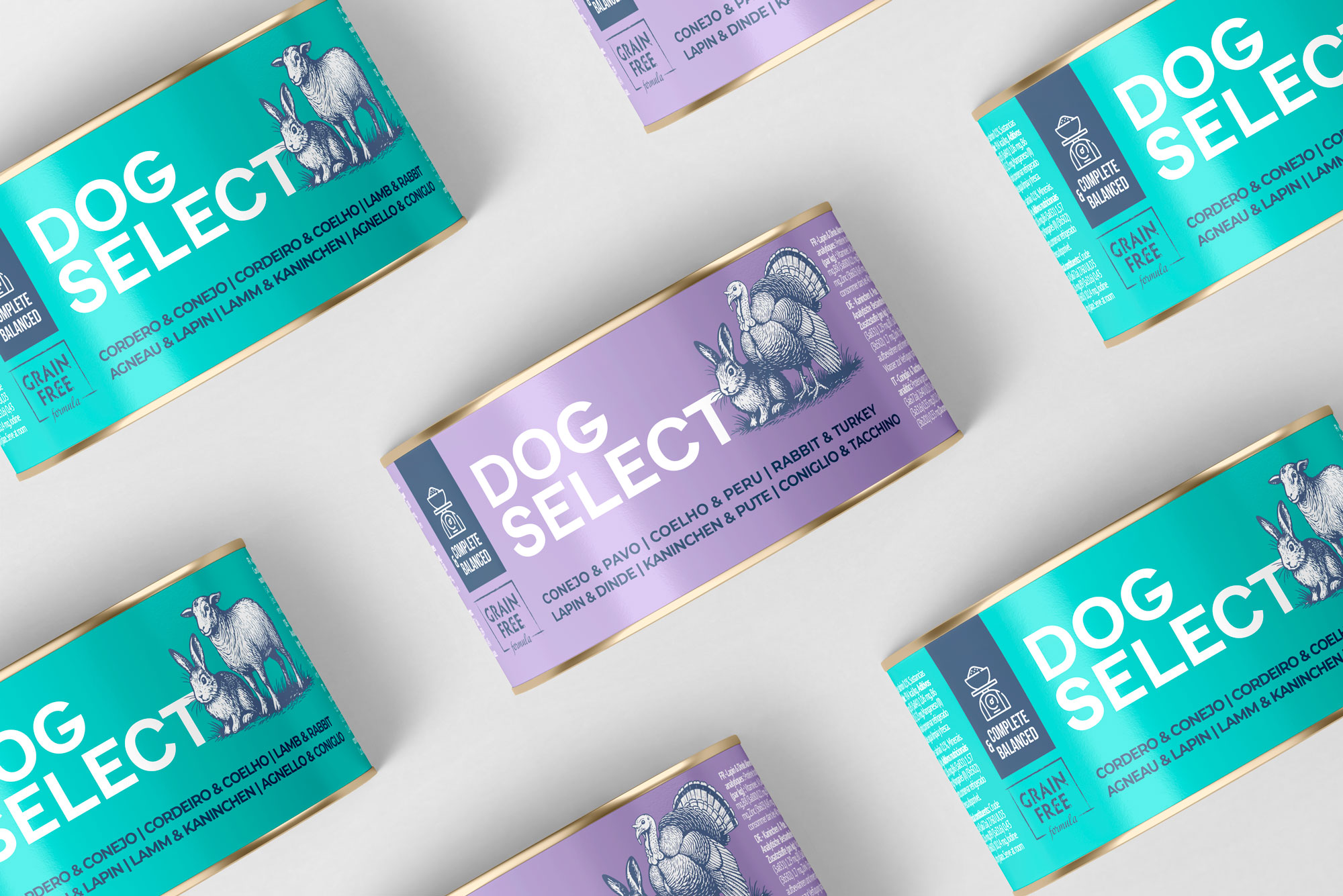 PETSELECT, etiquetas de alimentación para mascotas.