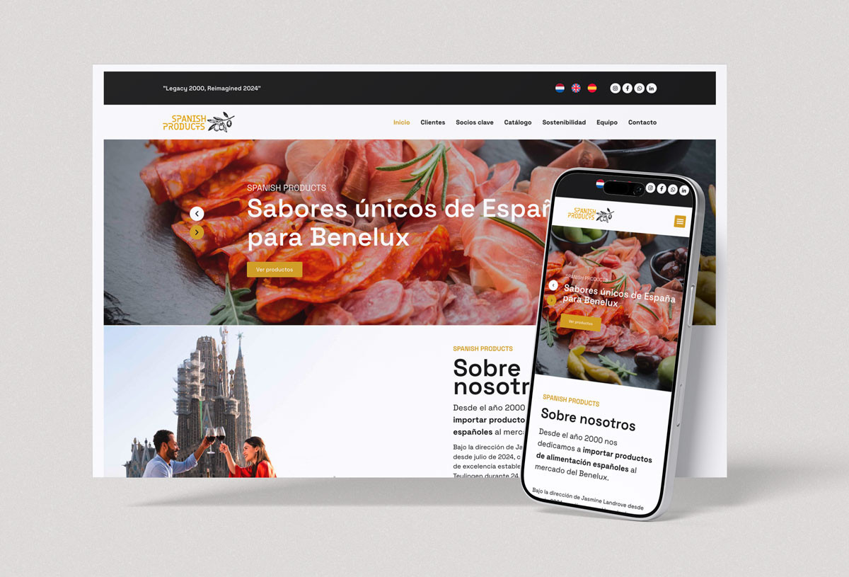Spanish Products: Desarrollo de página web